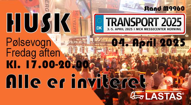 Transport 2025 - Pølsevogn fredag aften ved Lastas