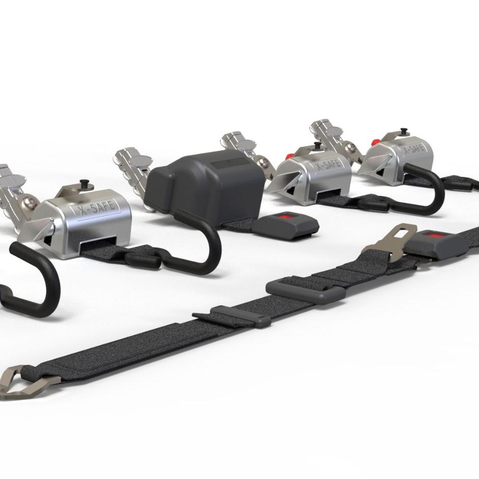 X-SAFE Wheelchair Belts (Rail Fixation)